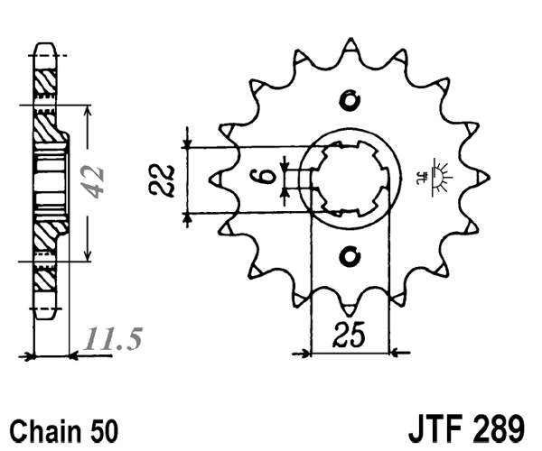 Řetězové kolečko JT JTF 289-16 16 zubů, 530