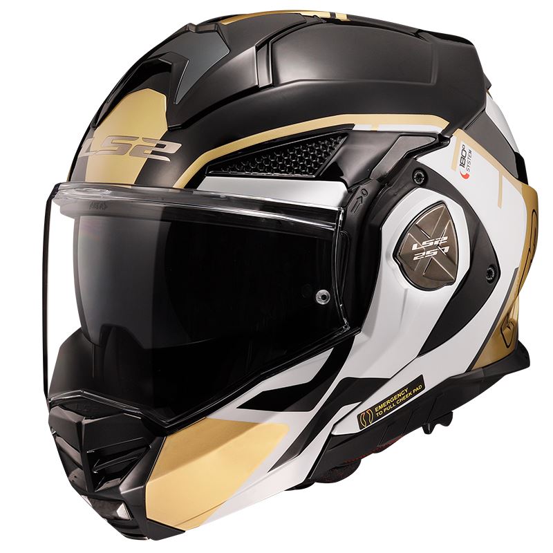 Překlápěcí helma LS2 FF901 ADVANT X METRYK BLACK GOLD-06