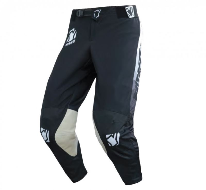 Motokrosové kalhoty YOKO TWO černo/bílo/šedé