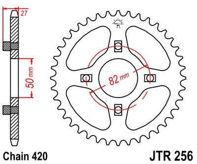 Řetězová rozeta JT JTR 256-36 36 zubů, 420