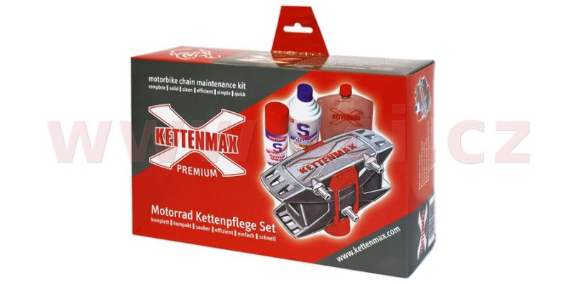 KETTENMAX PREMIUM - pračka na motocyklové řetězy (kompletní sada vč. čističe a konzervantu řetězů)