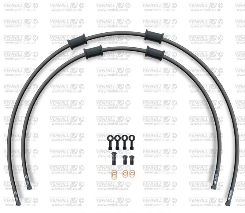 STANDARD Hadice přední brzdy sada Venhill POWERHOSEPLUS SUZ-5009FB-BK (2 hadice v sadě) černé hadice, černé koncovky