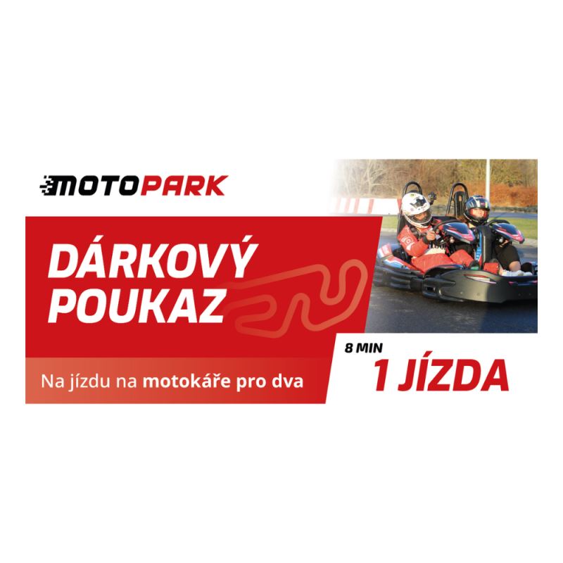 Dárkový poukaz MOTOPARK na 1 jízdu v motokáře pro 2 osoby (8 minut)