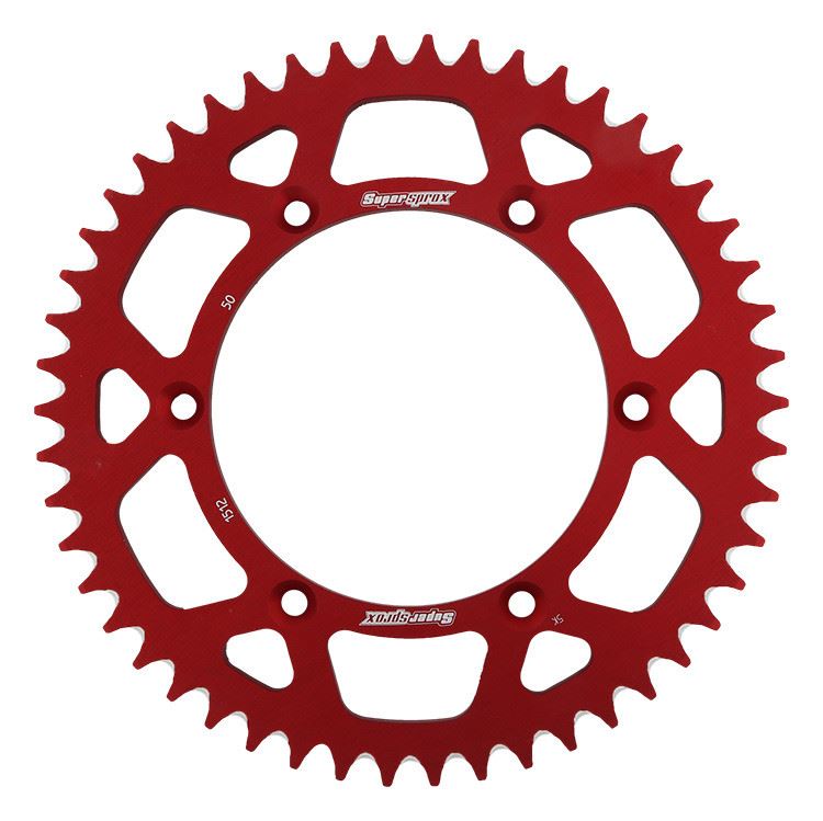 Hliníková řetězová rozeta SUPERSPROX RAL-1512:50-RED červená 50 zubů, 520