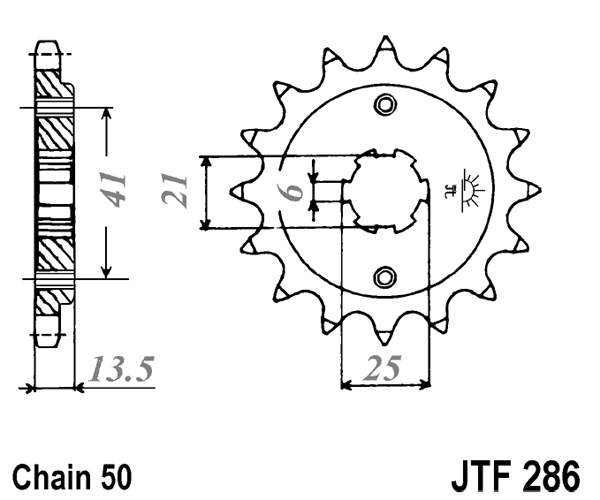 Řetězové kolečko JT JTF 286-15 15 zubů, 530