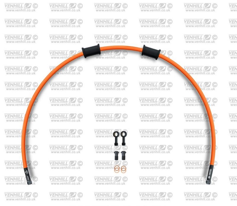 Hadice přední brzdy sada Venhill POWERHOSEPLUS SUZ-5002FB-OR (1 hadice v sadě) oranžové hadice, černé koncovky