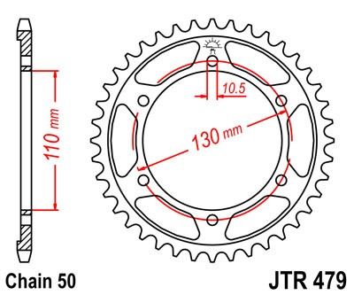 Řetězová rozeta JT JTR 479-38 38 zubů, 530