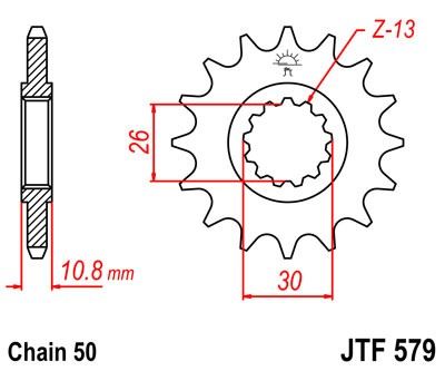 Řetězové kolečko JT JTF 579-14 14 zubů, 530