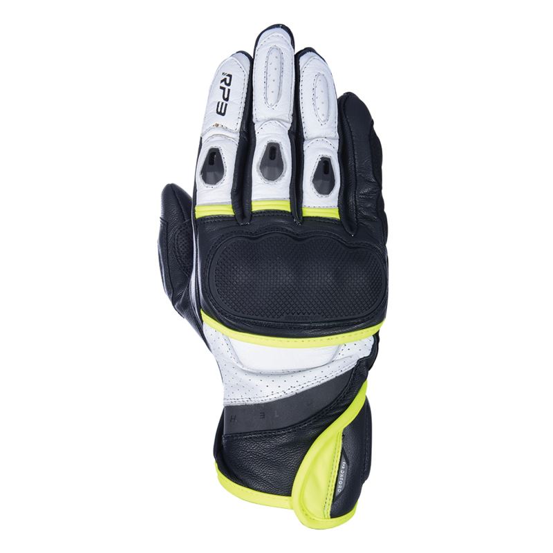 rukavice RP-3 2.0, OXFORD (černé/bílé/žluté fluo)