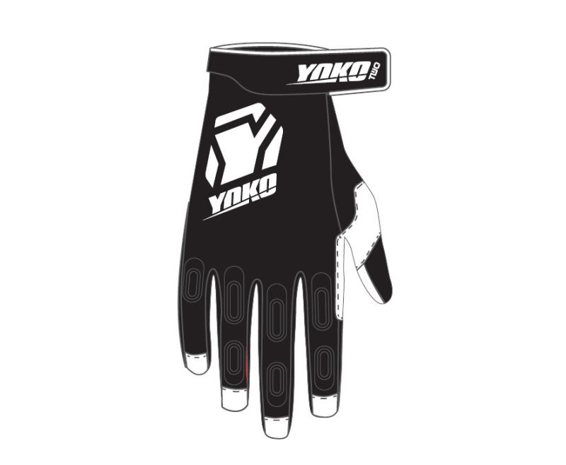 Motokrosové rukavice YOKO TWO černá/bílá