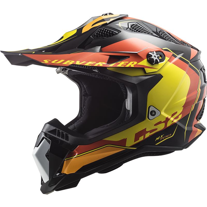 Enduro helma LS2 MX700 SUBVERTER ARCHED BLACK YELLOW RED