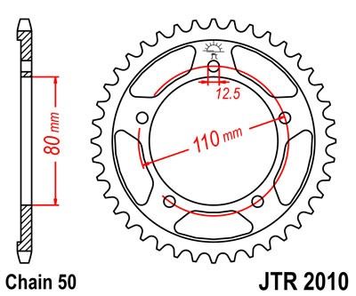 Řetězová rozeta JT JTR 2010-40 40 zubů, 530