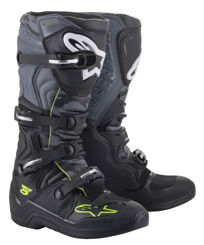 Boty TECH 5 2022, ALPINESTARS (černá/šedá/žlutá fluo)