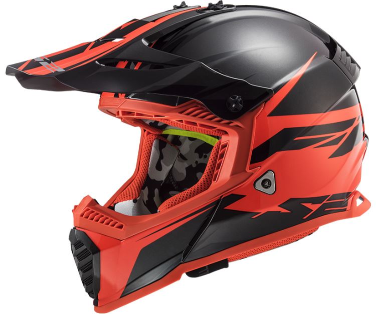 Enduro helma LS2 MX437 FAST EVO ROAR MATT BLACK RED