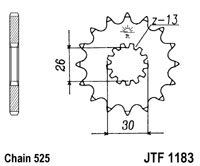 Řetězové kolečko JT JTF 1183-18 18 zubů, 525