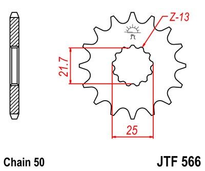 Řetězové kolečko JT JTF 566-12 12 zubů, 530