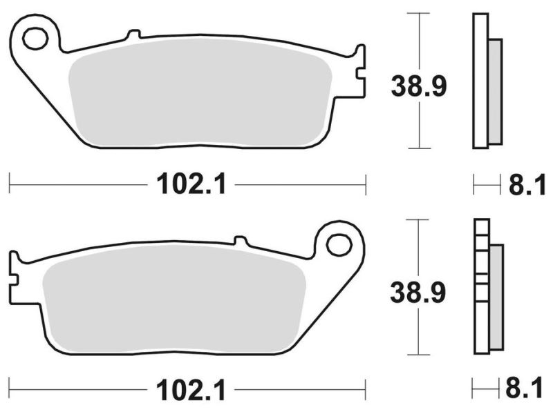 brzdové destičky, BRAKING (semi-metalická směs SM1) 2 ks v balení