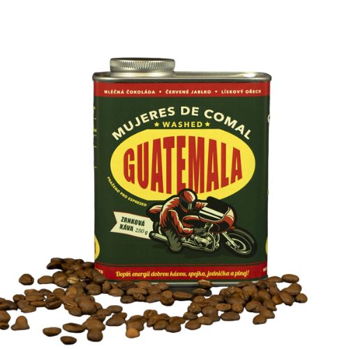 Káva pro motorkáře Guatemala Mujeres de Comal 250 g (plechovka)