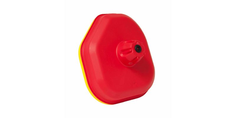 vrchní kryt vzduchového filtru SUZUKI, RTECH (červeno-žlutý)