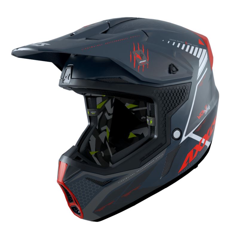 Motokrosová helma AXXIS Wolf ABS Star Track B5 (červená matná)