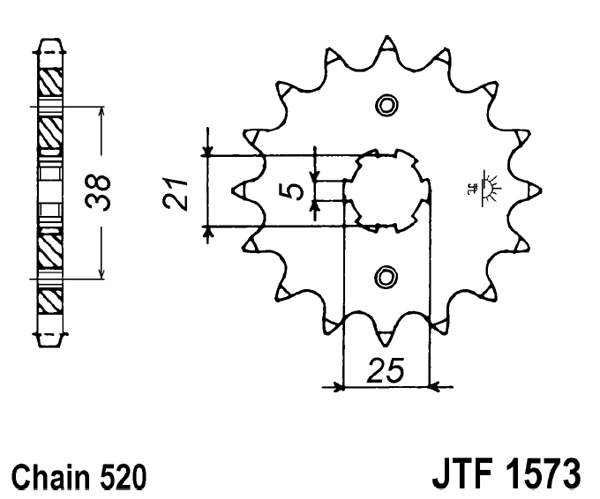 Řetězové kolečko JT JTF 1573-13 13 zubů, 520