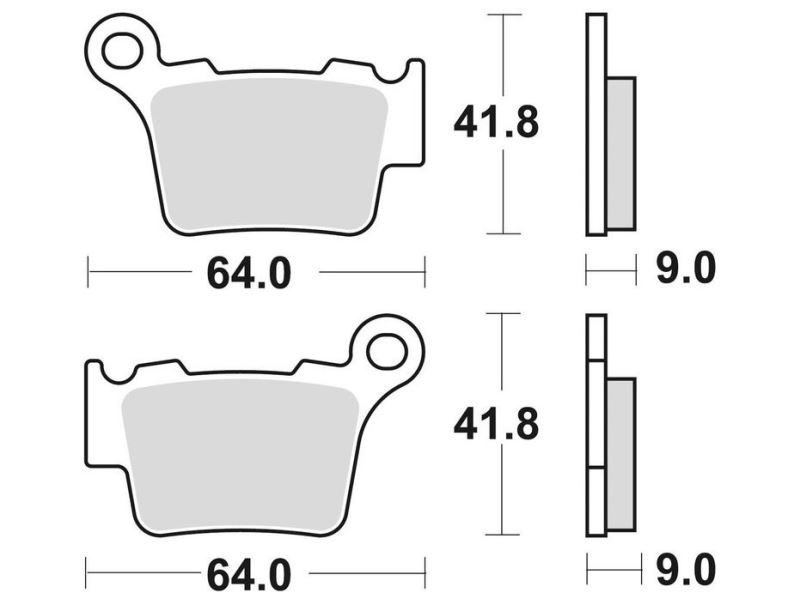 brzdové destičky, BRAKING (semi-metalická směs SM1) 2 ks v balení