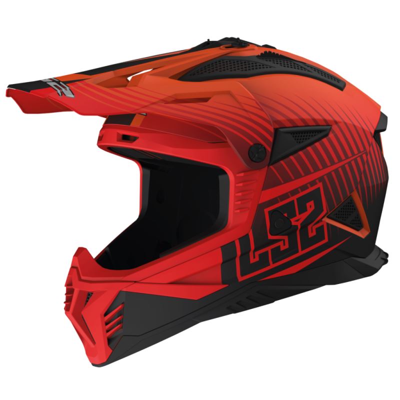 Motokrosová helma LS2 MX708 FAST II DUCK M.H-V Orange / Red-06