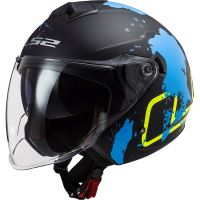 Otevřená helma LS2 OF573 TWISTER II XOVER MATT BLACK BLUE