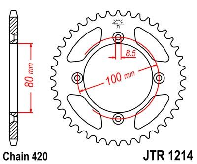 Řetězová rozeta JT JTR 1214-36 36 zubů, 420