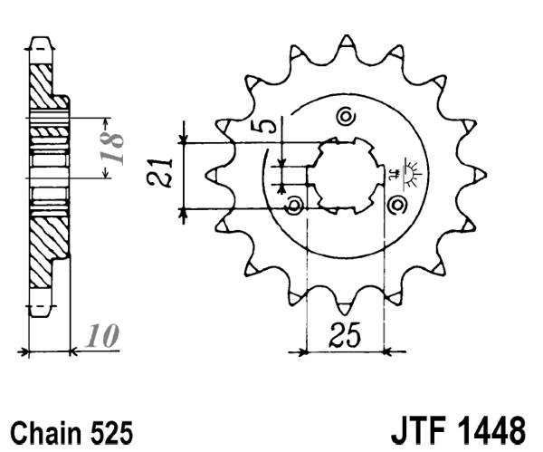 Řetězové kolečko JT JTF 1448-15 15 zubů, 525