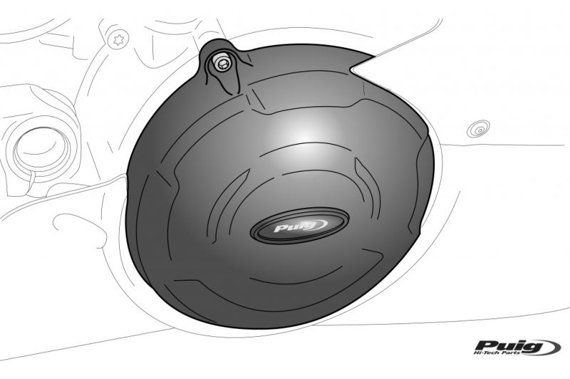 Ochranné kryty motoru PUIG 21258N černý zahrnuje pravý, levý kryt a kryt alternátoru