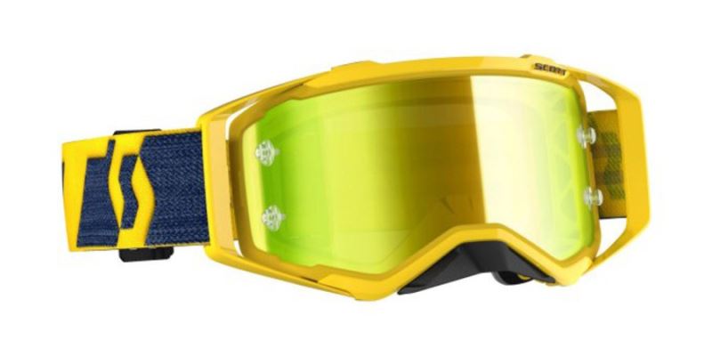 brýle PROSPECT, SCOTT (žlutá, žluté chrom plexi s čepy pro slídy)
