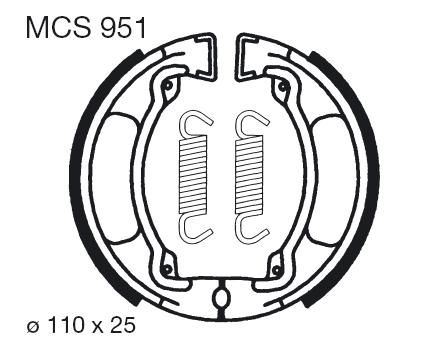 Brzdové čelisti LUCAS MCS 951