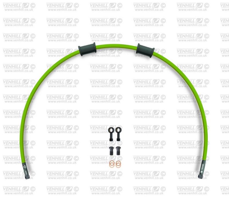 Hadice zadní brzdy Venhill POWERHOSEPLUS KAW-15006RB-GR (1 hadice v sadě) zelené hadice, černé koncovky