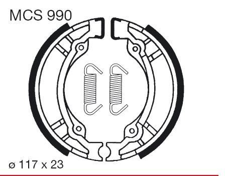 Brzdové čelisti LUCAS MCS 990