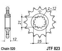 Řetězové kolečko JT JTF 823-14 14 zubů, 520