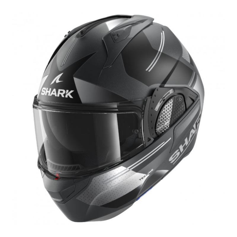 Překlápěcí helma SHARK Evo-GT Tekline Black / Antracit