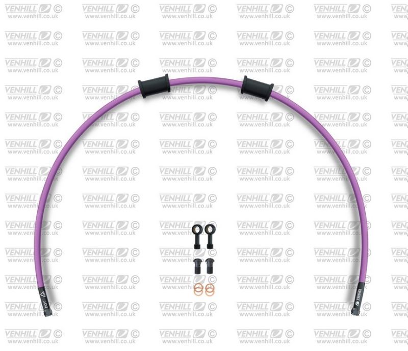 Hadice zadní brzdy Venhill POWERHOSEPLUS YAM-16001RB-PU (1 hadice v sadě) fialové hadice, černé koncovky