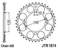 Řetězová rozeta JT JTR 1874-59 59 zubů, 428