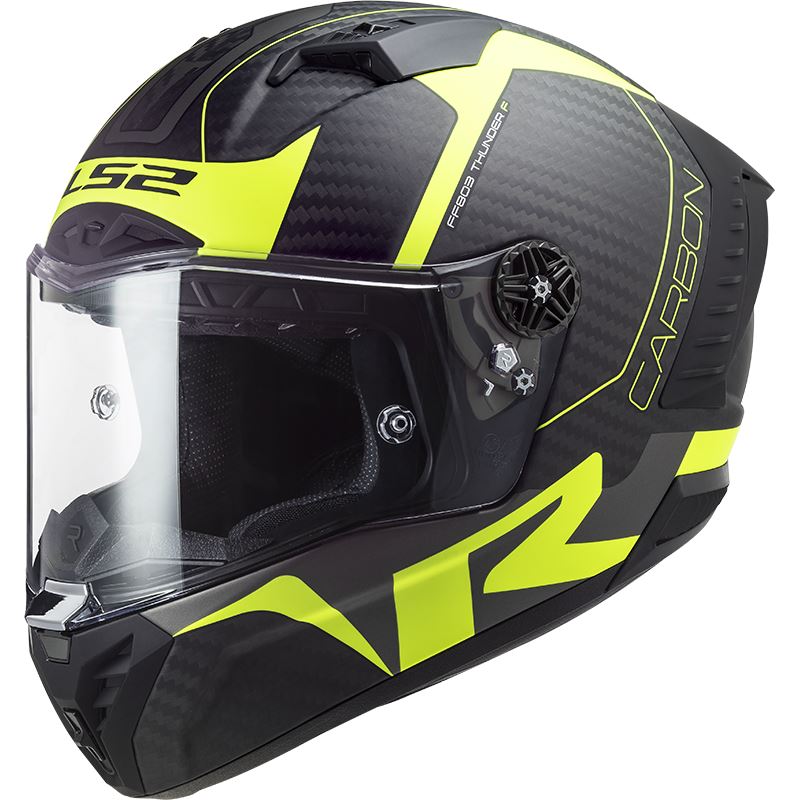 Závodní helma LS2 FF805 THUNDER C RACING1 MATT H-V YELLOW