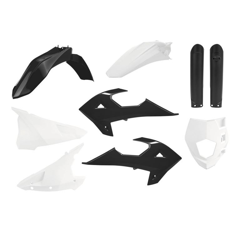 Sada plastů POLISPORT 91037 enduro Black/white