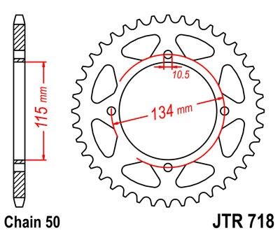 Řetězová rozeta JT JTR 718-48 48 zubů, 530