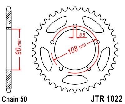 Řetězová rozeta JT JTR 1022-42 42 zubů, 530