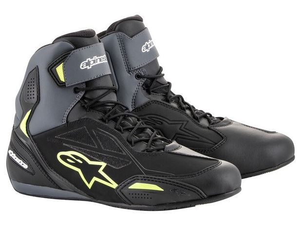 boty FASTER-3 DRYSTAR, ALPINESTARS (černé/šedé/žlutá fluo)