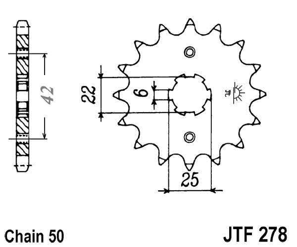 Řetězové kolečko JT JTF 278-17 17 zubů, 530