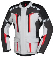 Textilní bunda iXS Evans-ST 2.0 Light Grey / Grey / Red
