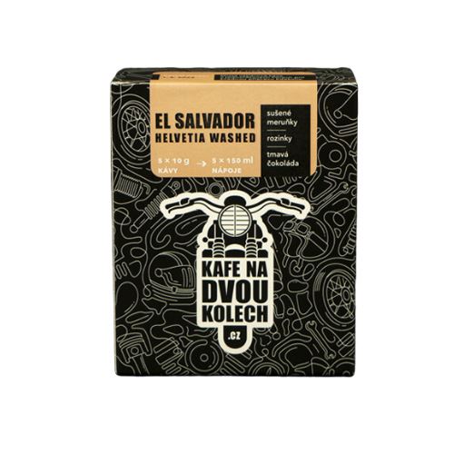 Káva pro motorkáře El Salvador Helvetia Washed Bourbon drip bagy (balení 5 ks)
