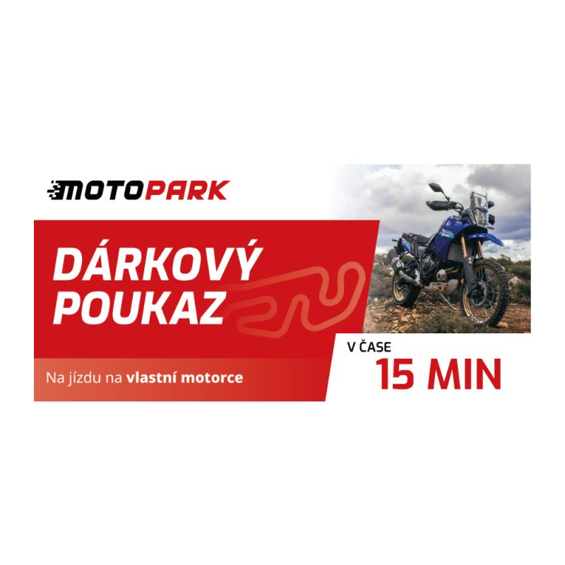 Dárkový poukaz MOTOPARK na 15 minut na ADVENTURE dráze