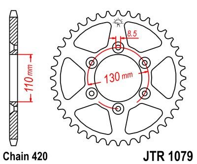 Řetězová rozeta JT JTR 1079-62 62 zubů, 420