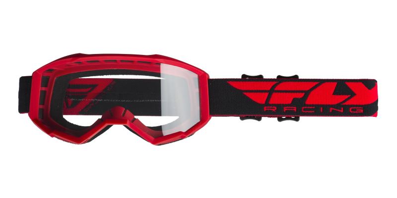 brýle FOCUS, FLY RACING - USA (červená, čiré plexi bez pinů)